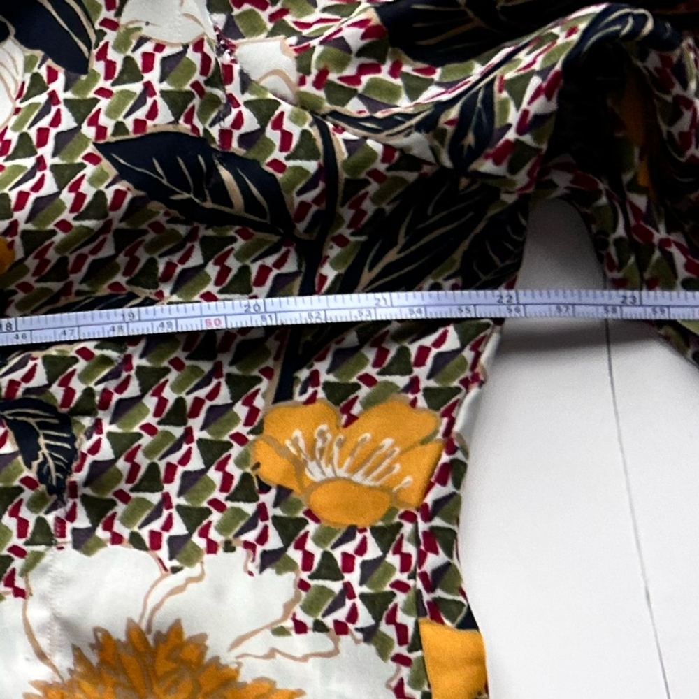 Floral Button-Up Blouse - Yellow and White - Picture 4 of 4